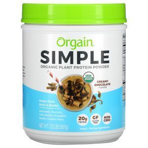 Растительный протеин, Organic Plant Protein, Orgain, органик, порошок, вкус сливочно-шоколадный, 567 г
