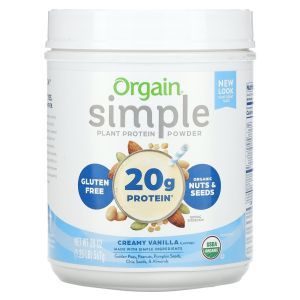 Растительный протеин, Organic Plant Protein, Orgain, органик, порошок, вкус сливочной ванили, 567 г
