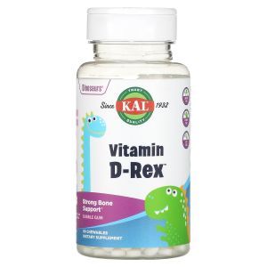 Витамин Д-3, Vitamin D-Rex, KAL, 400 МЕ, 90 жевательных таблеток