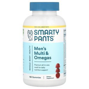 Мультивитамины и Омега для мужчин, Men's Multi & Omegas Gummies, SmartyPants, 180 жевательных конфет