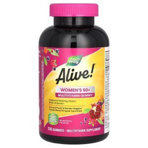 Мультивитамины для женщин после 50, Women's 50+ Gummy Vitamins, Nature's Way, 130 жевательных конфет
