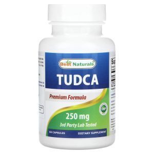 Тауроурсодезоксихолевая кислота, TUDCA, Best Naturals, 250 мг, 60 капсул
