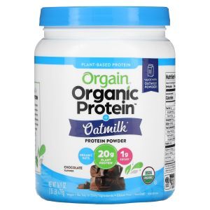 Растительный протеин + овсяное молоко, Organic Protein Powder + Oatmilk, Orgain, органик, вкус шоколада, 479 г
