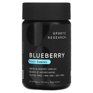 Голубика, Blueberry Concentrate, Sports Research, концентрат, 800 мг, 60 капсул