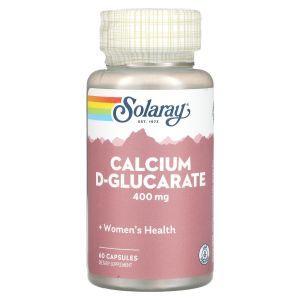 Кальций D-глюкарат, Calcium D-Glucarate, Solaray, 400 мг, 60 капсул (200 мг на капсулу)