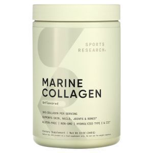 Пептиды морского коллагена, Marine Collagen Peptides, Sports Research, без вкуса, 340 г