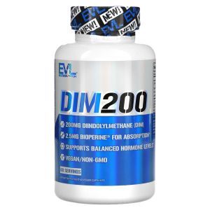 Дииндолилметан, DIM 200, EVLution Nutrition, 200 мг, 60 растительных капсул
