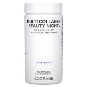 Коллаген и формула сна, Multi Collagen Beauty Night, Codeage, 150 капсул