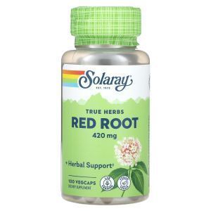 Красный корень, Red Root, True Herbs, Solaray ,420 мг, 100 вегетарианских капсул  
