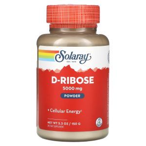 D-рибоза, D-Ribose, Solaray, порошок, 150 г

