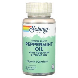 Масло перечной мяты, Peppermint Oil, Solaray, 60 гелевых капсул
