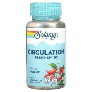Поддержка здоровой системы кровообращения, Circulation Blend SP-11B, Solaray, 100 вегетарианских капсул  
