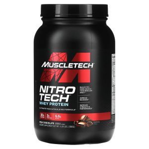Сывороточный протеин, молочный шоколад, Nitro Tech, Muscletech, источник сывороточных пептидов и изолятов, 998 гр.