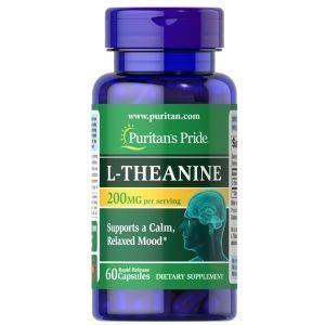Л-теанин, L-Theanine, Puritan's Pride, 200 мг, 60 капсул