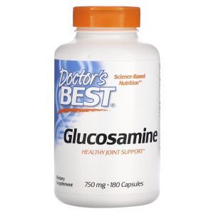 Глюкозамин сульфат, Glucosamine Sulfate, Doctor's Best, 750 мг, 180 капсул.