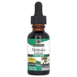 Шиитаке, Shiitake Extract, Nature's Answer, без спирта, 1350 мг, 30 мл