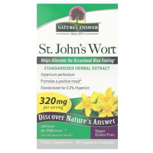 Зверобой, St. John's Wort, Nature's Answer, 320 мг, 60 вегетарианских капсул
