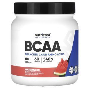 Аминокислоты ВСАА, BCAA, Performance, Nutricost, арбуз, 540 г
