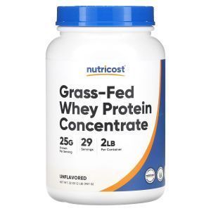 Сывороточный протеин, Whey Protein Concentrate, Nutricost, ваниль, 2.268 кг