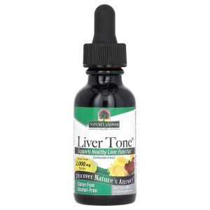 Поддержка печени, Liver Tone, Nature's Answer, без спирта, 2000 мг, 30 мл