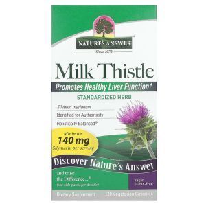 Экстракт расторопши, Milk Thistle, Nature's Answer, 140 мг, 120 вегетарианских капсул