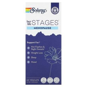 Поддержка при менопаузе, Her Life Stages, Menopause, Solaray, 60 вегетарианских капсул
