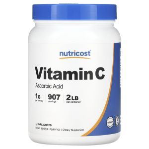 Витамин С, Vitamin C, Nutricost, без вкуса, 907 г