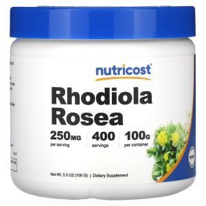 Родиола розовая, Rhodiola Rosea, Nutricost, порошок,  100 грамм