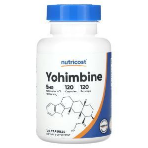Йохимбин, Yohimbine, Nutricost, 5 мг, 120 капсул