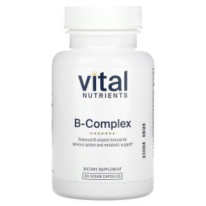 В-комплекс, B-Complex, Vital Nutrients, 60 вегетарианских капсул