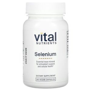 Селен, Selenium, Vital Nutrients, 200 мкг, 90 вегетарианских капсул