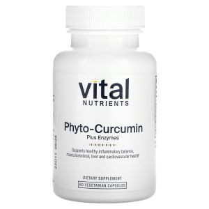 Куркумин + ферменты, Phyto-Curcumin, Vital Nutrients, 60 вегетарианских капсул