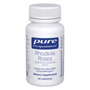 Родіола рожева, Rhodiola Rosea, Pure Encapsulations, для помірного випадкового фізичного стресу і дискомфорту, 90 капсул