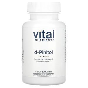 Д-пинитол, D-Pinitol, Vital Nutrients, 600 мг, 60 вегетарианских капсул