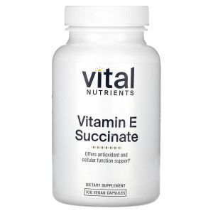 Витамин Е, E Succinate, Vital Nutrients, 100 веганских капсул