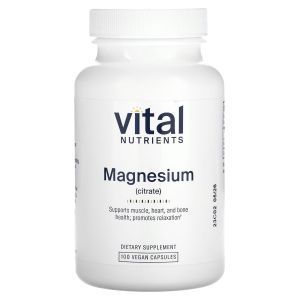 Магний цитрат, Magnesium Citrate, Vital Nutrients, 150 мг, 100 веганских капсул