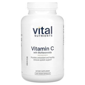 Витамин С с биофлавоноидами, Vitamin C, Vital Nutrients, 220 вегетарианских капсул