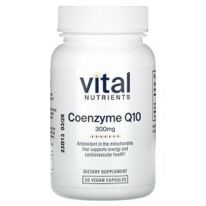 Коэнзим Q10, CoEnzyme Q10, Vital Nutrients, 300 мг, 30 вегетарианских капсул