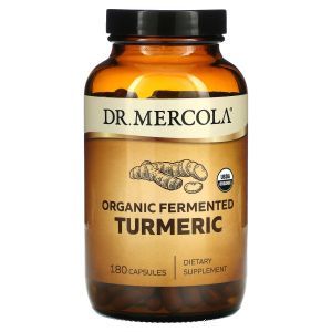 Куркума ферментированная, Fermented Turmeric, Dr. Mercola, 180капсул