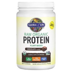 Протеїн, формула з органічним білком, RAW Organic Protein, Garden of Life, органік, смак шоколаду, 700 г  