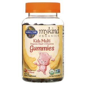 Поливитамины для детей, Kids Multi Gummies, Garden of Life, Mykind Organics, органик, фруктовый вкус, 120 жевательных конфет