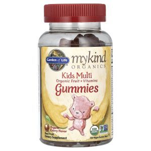 Поливитамины для детей, Kids Multi Gummies, Garden of Life, Mykind Organics, органик, для веганов, вкус вишни, 120 жевательных конфет