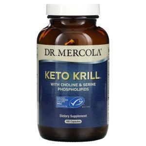 Кето-криль с фосфолипидами, Keto Krill with Choline & Serine Phospholipids, Dr. Mercola, 180 капсул