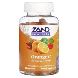 Витамин С с ацеролой и шиповником, Orange C Gummies, Acerola & Rose Hips, Immune Boost, Zand, 60 жевательных конфет