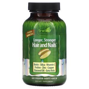 Витамины для волос, кожи и ногтей, Healthy Skin & Hair Plus Nails, Irwin Naturals, 60 капсул