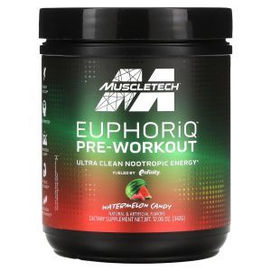 Предтренировочный комплекс, Euphoriq, Limited Edition, Muscletech, арбузные конфеты, 342 г 