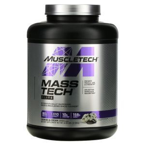 Гейнер для набора мышечной массы, Mass Tech Elite, MuscleTech, печенье и сливки, 2,72 кг
