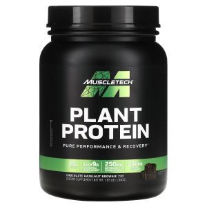 Растительный протеин, Plant Protein, Muscletech, шоколадно-ореховый брауни, 840 г 
