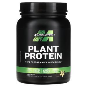 Растительный протеин, Plant Protein, Muscletech, ваниль, 824 г 
