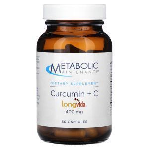 Куркумин + витамин С, Curcumin + C, Metabolic Maintenance, 400 мг, 60 капсул